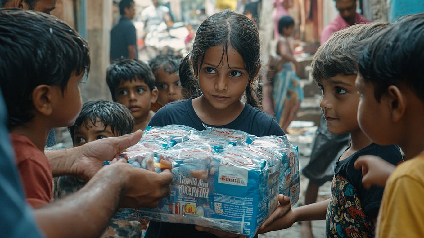 Students participating in an anti-drug education program